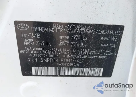 2018 Hyundai Elantra Value Edition из США, поврежденный, VIN 5NPD84LF1JH377457